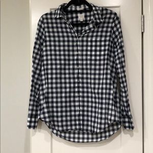 Plaid j crew button down